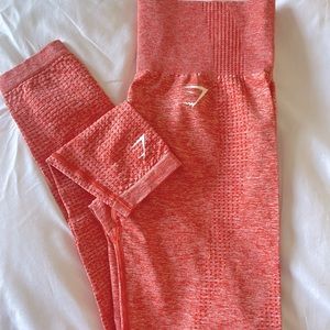 Gymshark Coral Red Seamless Leggings